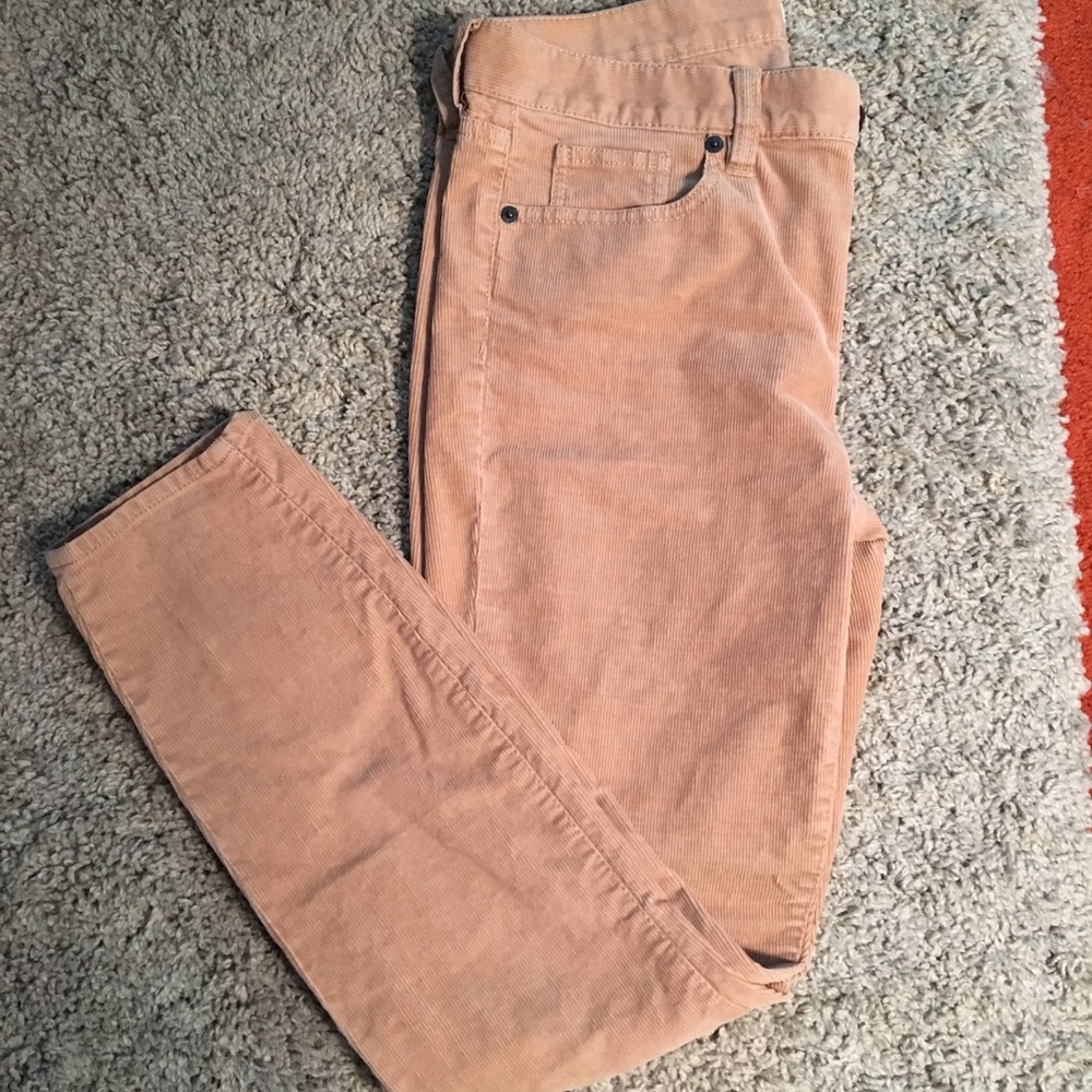J Crew Corduroy Tan Cropped Pants
